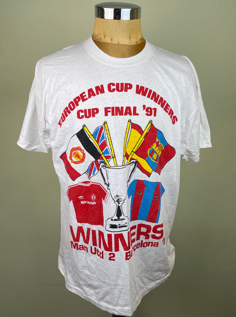 T-Shirt | 1991 | Man United vs Barcelona | Cup Winners Cup Final | Bootleg T-Shirt