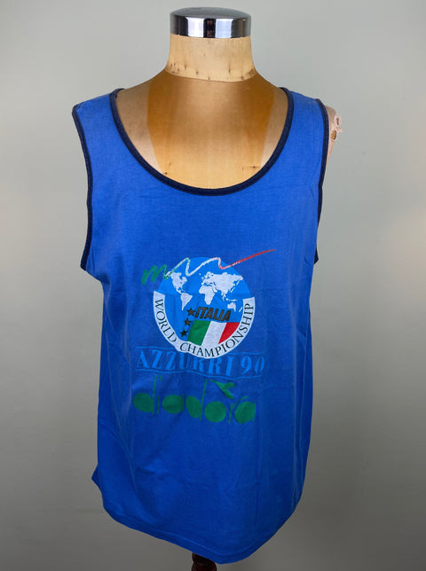 T-Shirt | 1990 | Italia | Azzurri 90 Diadora Tank Top