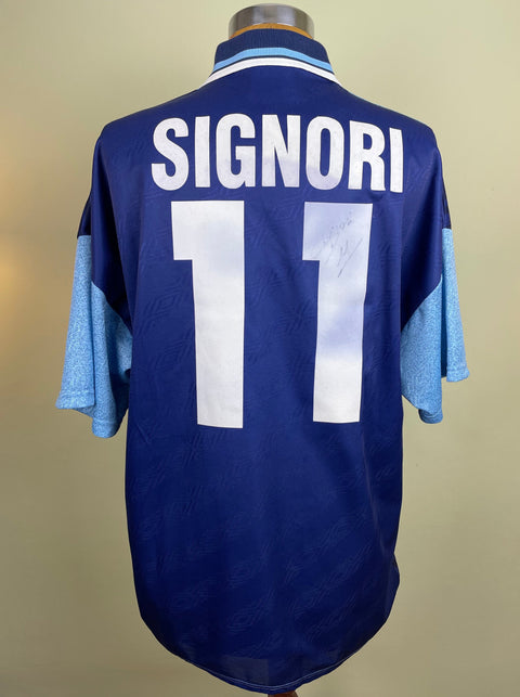 Shirt | Lazio | 1995 | Giuseppe Signori | Matchworn | Signed