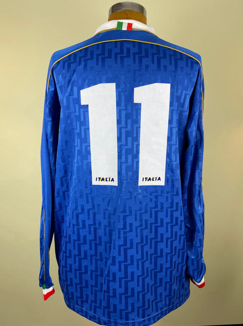 Shirt | Italia | 1995 | Fabrizio Ravanelli | vs Ukraine | Euro 96 Qualifiers