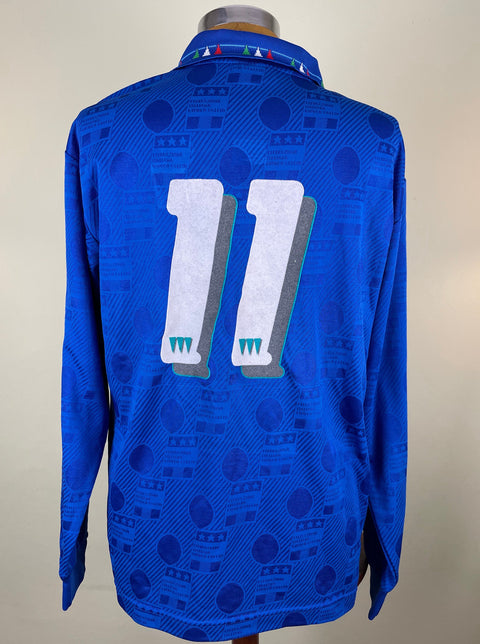Shirt | Italia | 1994 | Giuseppe Signori | vs Estonia | Euro 96 Qualifiers