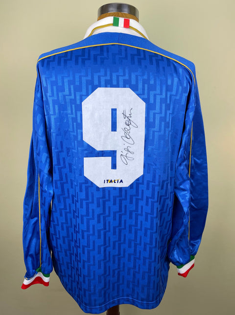 Shirt | Italia | 1995 | Pierluigi Casiraghi | Euro 96 Qualifiers | Signed