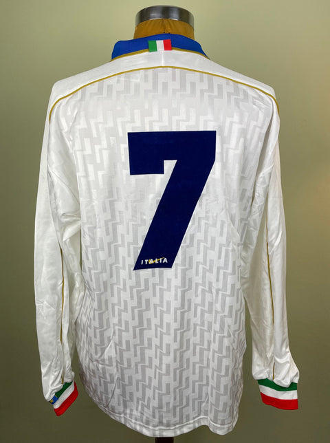 Shirt | Italia | 1995 | Attilio Lombardo | vs Ukraine | Euro 96 Qualifiers