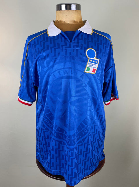 Shirt | Italia | 1995 | 3 | Amadeo Carboni | vs Slovenia | Euro 96 Qualifiers | Signed
