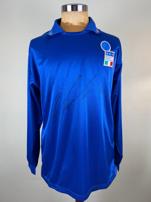 Shirt | Italia | 1991 | Nicola Berti | vs Cyprus | Euro 92 Qualifiers | Signed by Arrigo Sacchi
